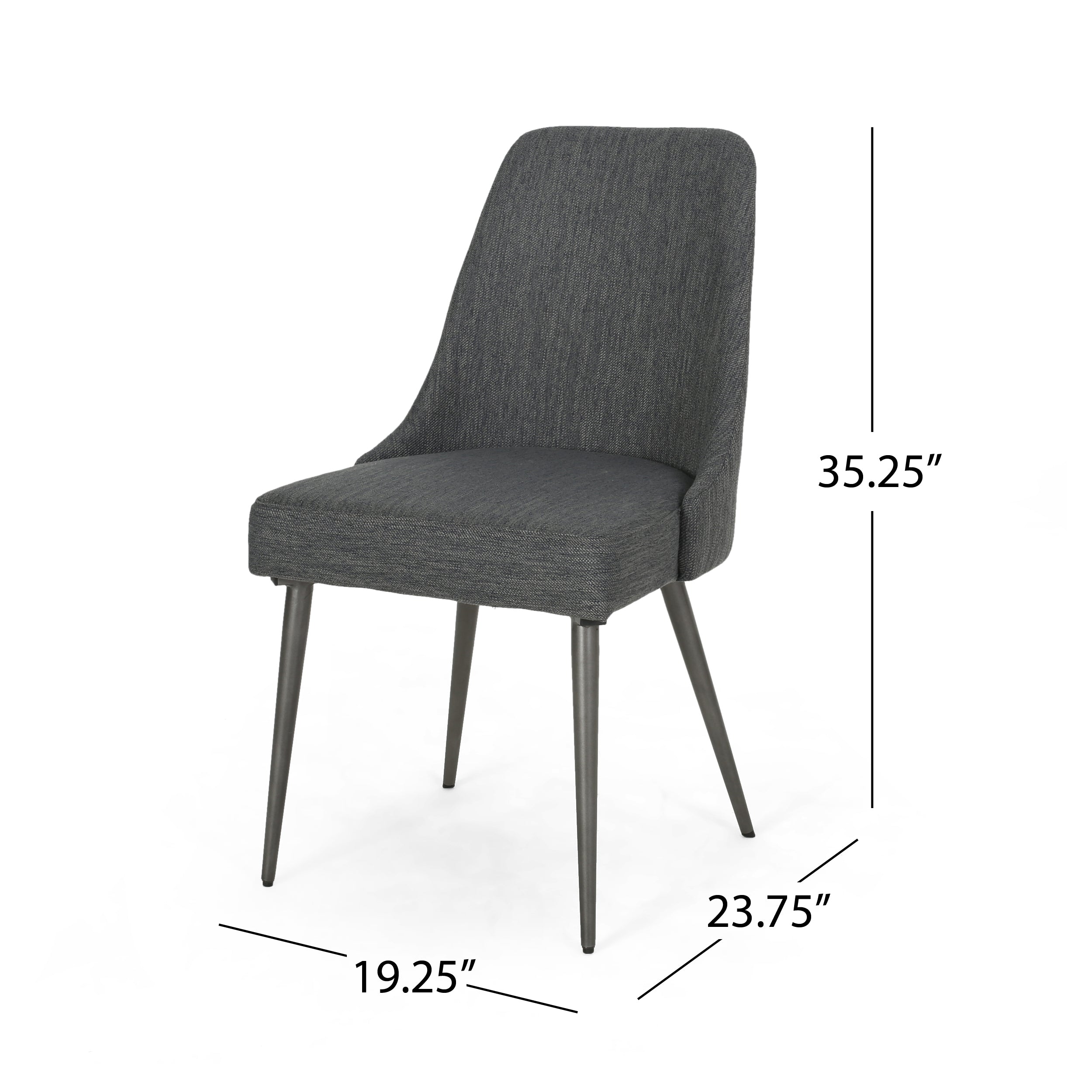 Modern Dining Chairs Set of 2 - Sturdy Wooden Kitchen Chairs with Padded Seats - Comfortable Home & Restaurant Furniture for Dining Room, Kitchen, Breakfast Nook & Cafe