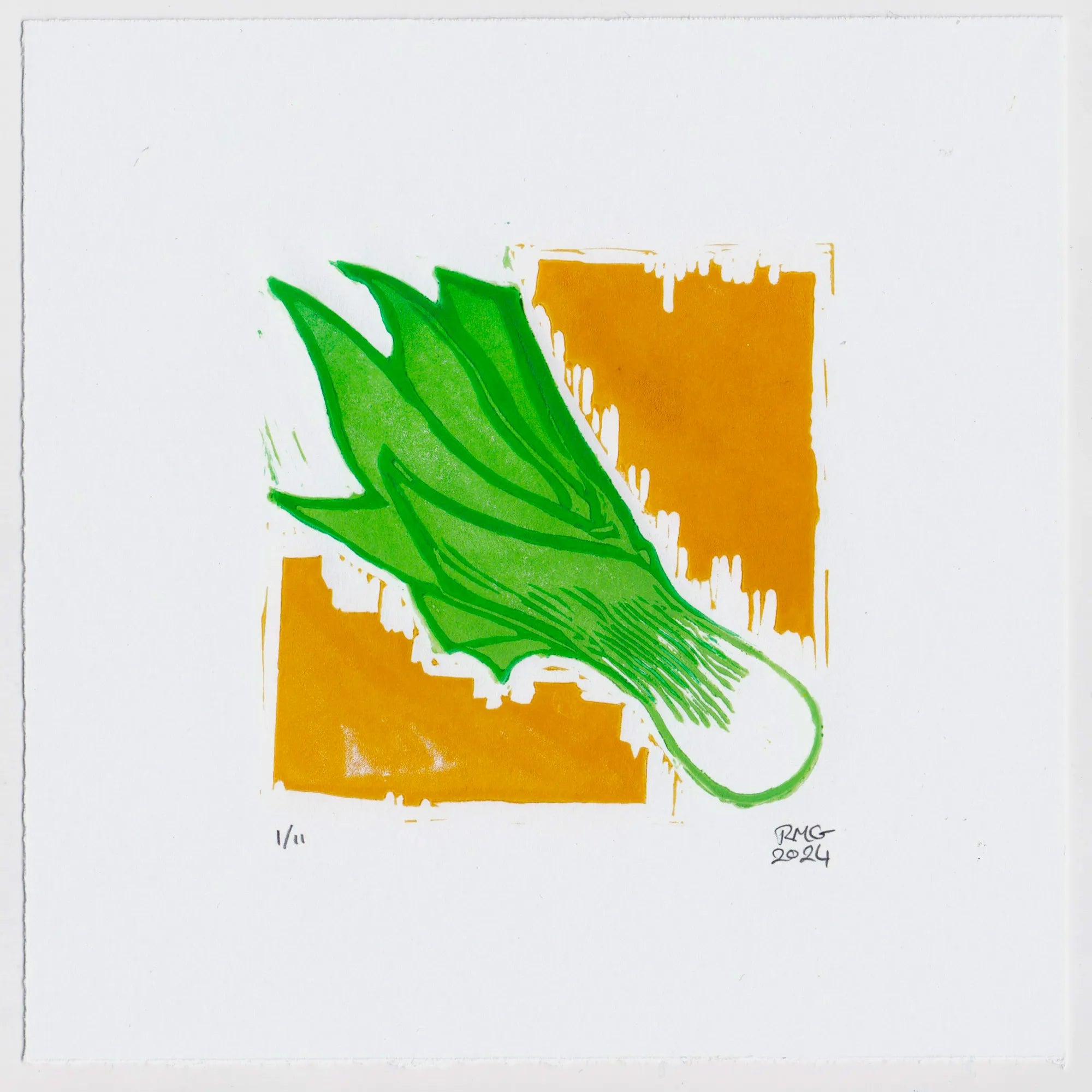 Rebecca Gleeson Untitled (Leek) - Abstract Art Print - Modern Wall Decor for Living Room, Bedroom & Office