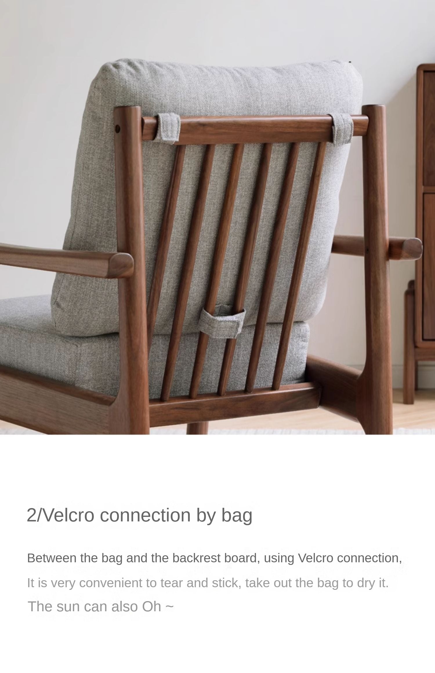 Handcrafted Black Walnut Solid Wood Single Sofa Chair - Modern Accent Chair for Living Room, Bedroom & Office - Perfect for Reading Nook, Lounge Area or Home Decor