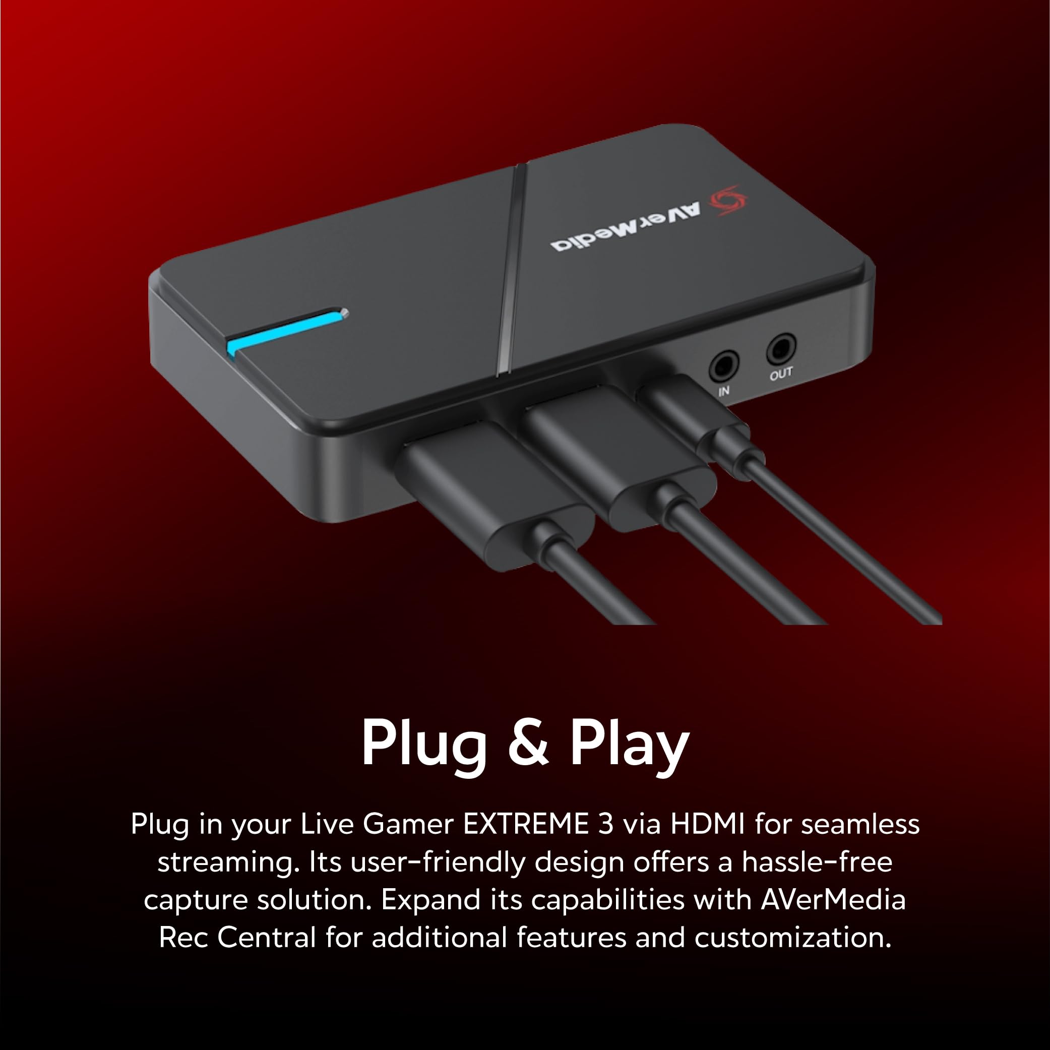AVerMedia GC551G2 Live Gamer Extreme 3 - 4K Capture Card for Streaming, 1440p120 Video Capture Device for PS5, Xbox Series X/S, Nintendo Switch & PC | Compatible with Twitch, OBS, Windows & Mac | Perfect for Game Streaming, Live Broadcasts & Content Creation