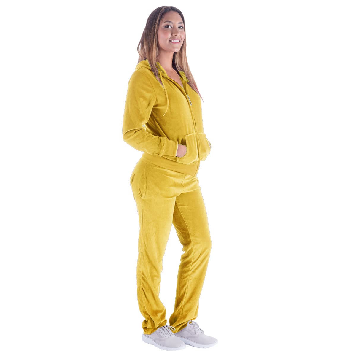 Yasumond Women's Velour Tracksuit Set - Soft 2-Piece Jogger Outfit with Comfortable Sweatpants & Top for Jogging, Gym, Lounge & Casual Wear