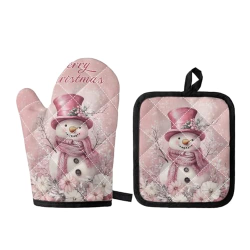 Christmas Pink Snowman