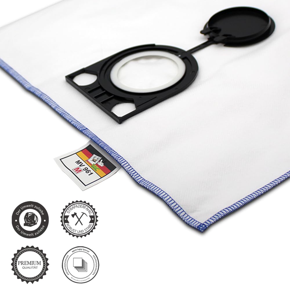 10-Pack Replacement Vacuum Bags Compatible with Spit AC 1625 Professional Vacuum Cleaner - Durable Dust Bags for Home & Office Cleaning