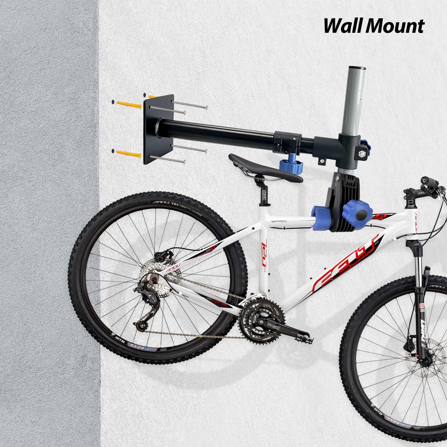 Adjustable Bike Repair Stand - Heavy Duty Wall Mount & Workbench Clamp for Home Bicycle Maintenance | Perfect for Garage, Workshop & Outdoor Bike Repairs