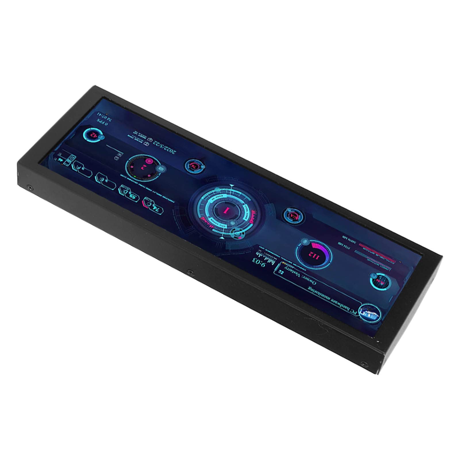 7.9 Inch IPS PC CPU Data Monitor with Auto Shutoff, USB Powered, Customizable Theme Editor - Ideal for GPU Monitoring, Gaming Rigs & PC Builds - Perfect for Home Office, Gaming Setup & DIY PC Enthusiasts