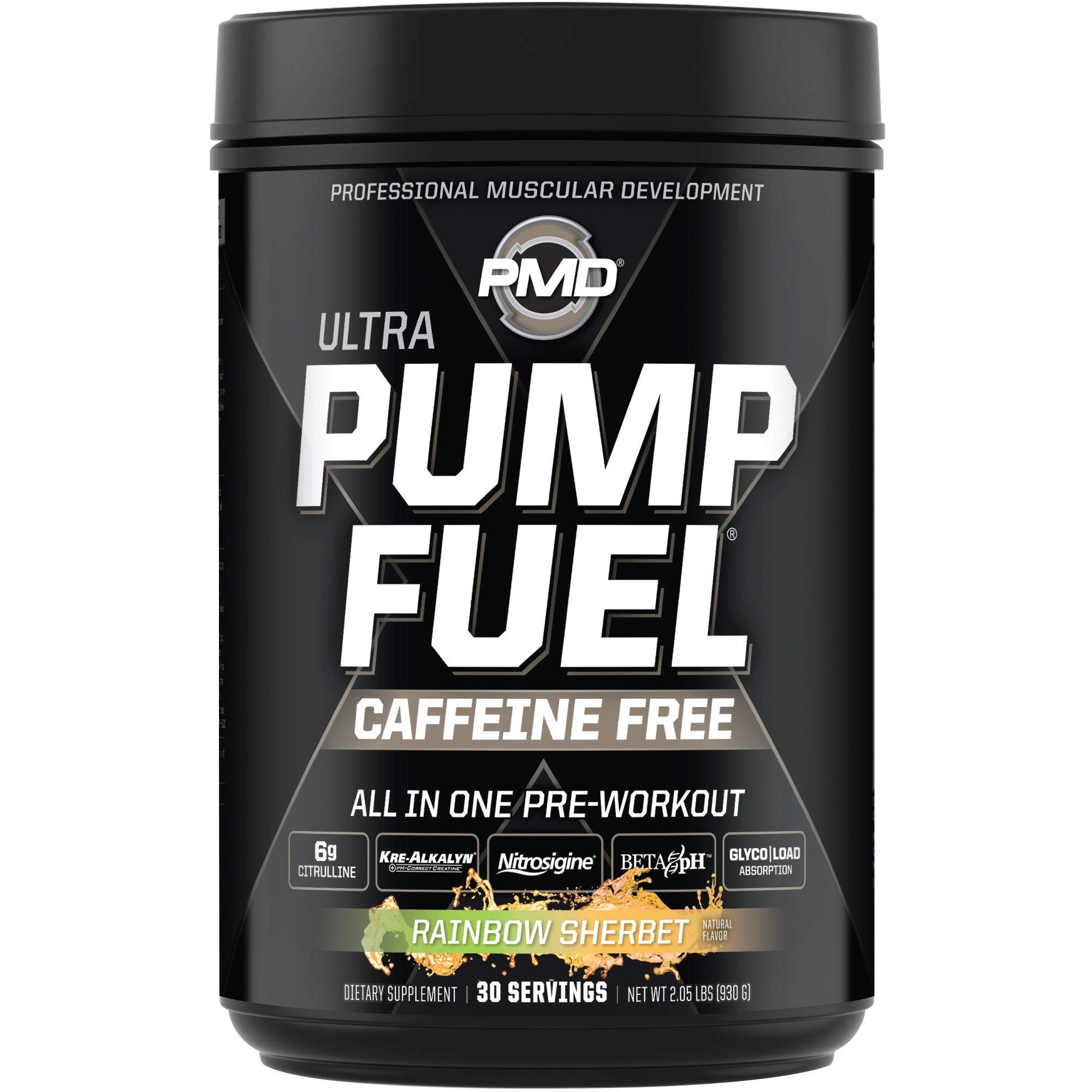 PMD Sports Ultra Pump Fuel Caffeine-Free Pre-Workout Supplement - Rainbow Sherbet Flavor (30 Servings) & Omega Cuts Elite Thermogenic Fat Burner (90 Softgels) for Weight Loss & Muscle Performance | Ideal for Gym, Fitness & Bodybuilding