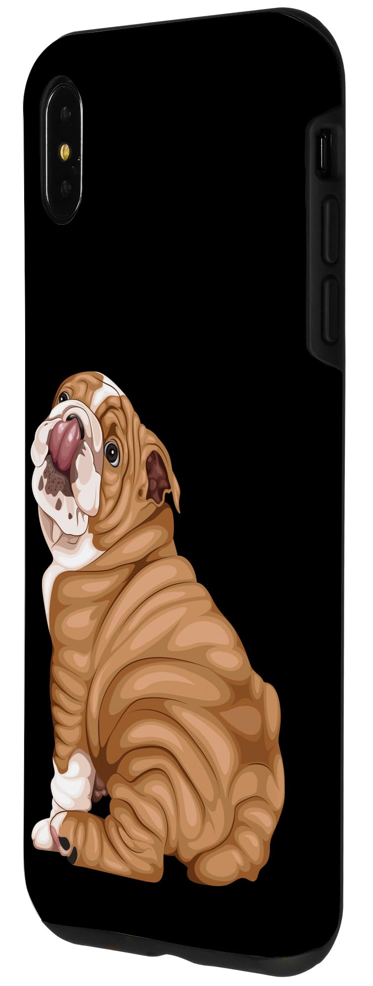 Funny English Bulldog iPhone XS Max Case - Cute Puppy Design Protective Phone Cover for Men & Women - Perfect for Daily Use, Work, and Travel