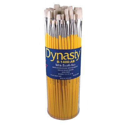 Bright Brush Assortment Set - 24-Piece Multi-Purpose Paint Brushes for Artists, Hobbyists & DIY Projects - Perfect for Acrylic, Watercolor & Oil Painting - Ideal for Home, Studio & Classroom Use