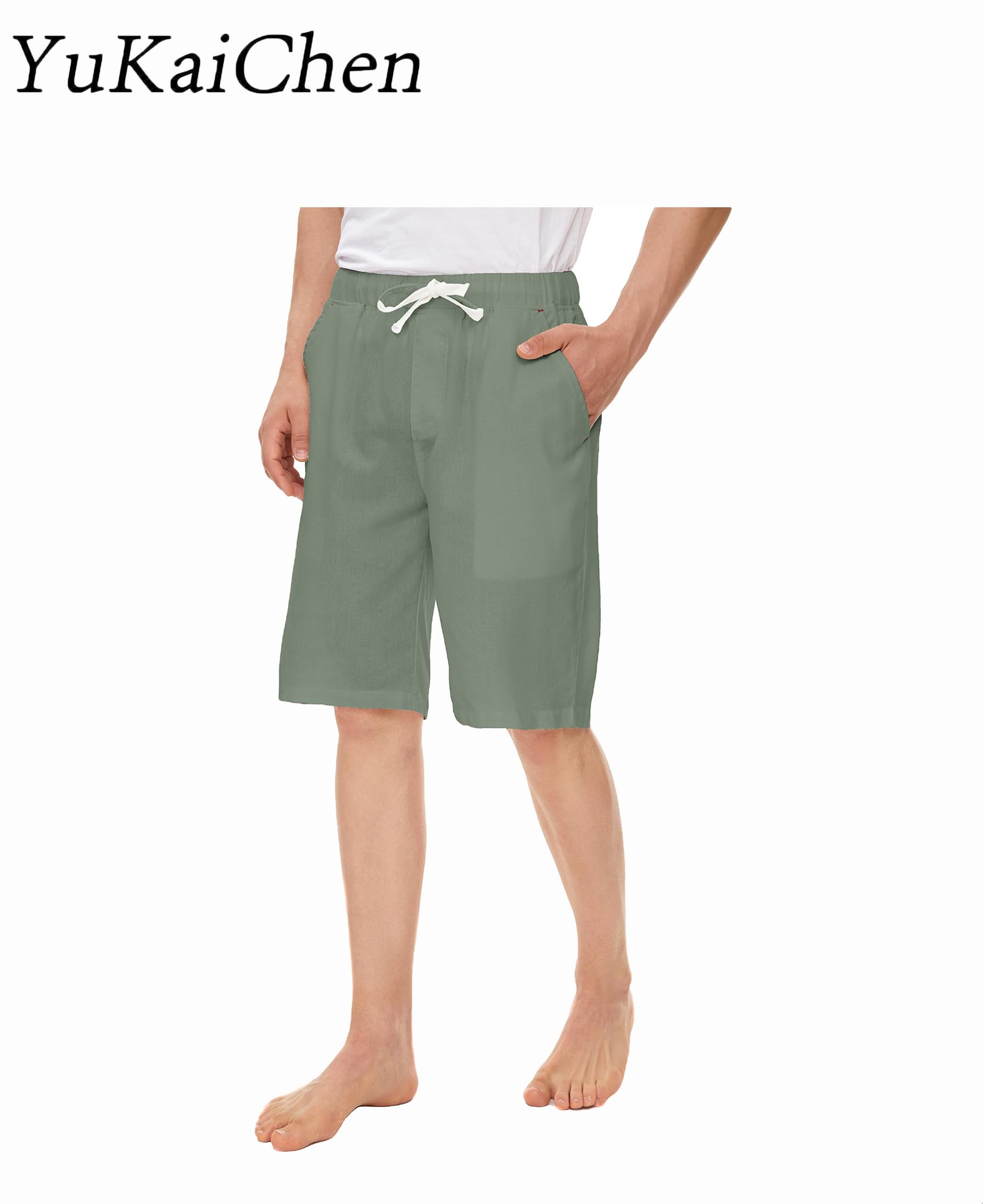 YuKaiChen Men's Casual Shorts with Drawstring - Lightweight Breathable Summer Shorts for Outdoor, Gym, and Beach Activities