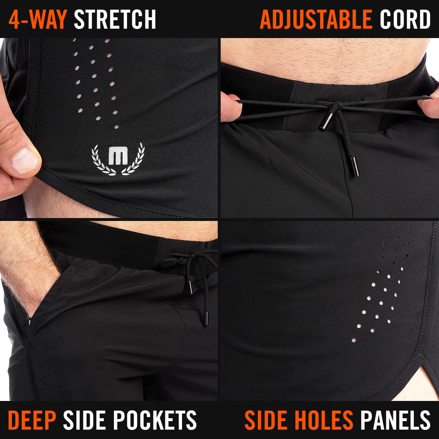 MAVA Men's Basketball Shorts with Pockets - Loose Fit Workout Shorts for Gym, Running & Training | Breathable Athletic Shorts for Sports & Casual Wear