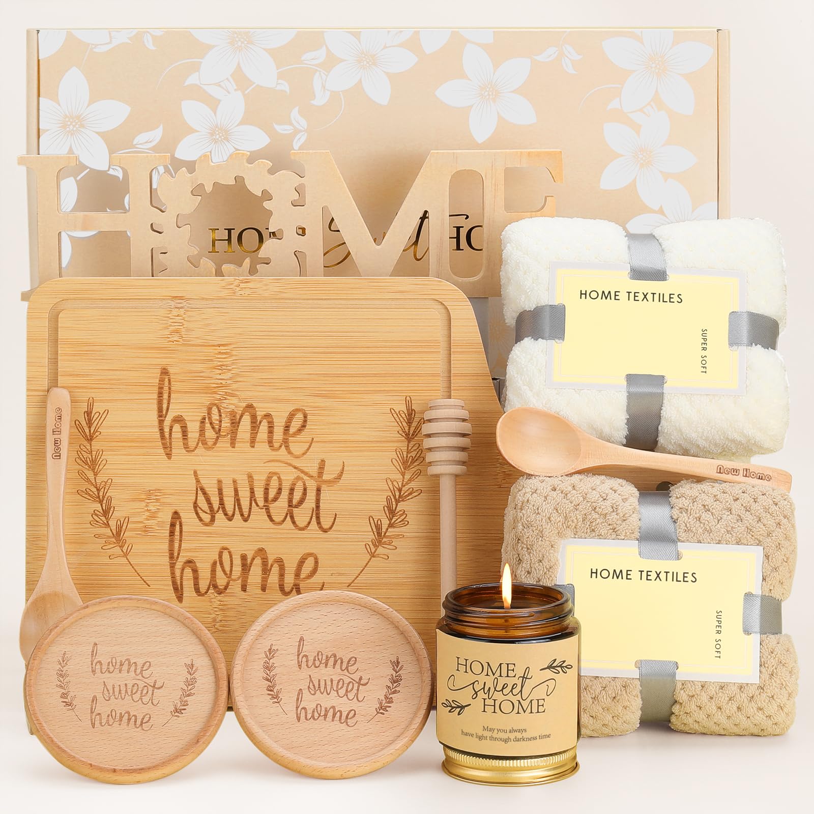 Housewarming Gifts for New Homeowners - Elegant Bamboo Serving Board for Couples, Women & Men - Perfect Closing Gift from Realtors & Thoughtful Present for Housewarming Parties, Anniversaries & New Home Celebrations