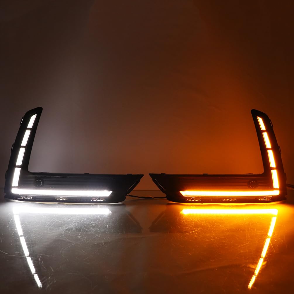 2023-2025 Honda CR-V LED Fog Lights with DRL & Amber Turn Signal - High Brightness Daytime Running Lights - Direct Replacement for CRV Models - Perfect for Night Driving & Off-Road Adventures
