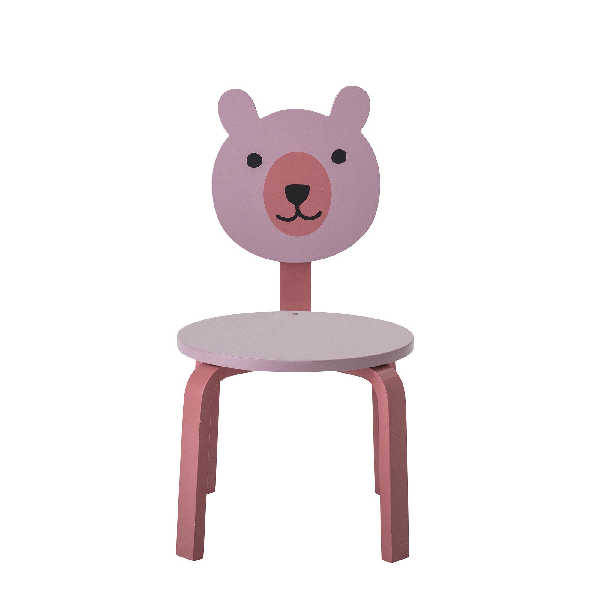 Bloomingville Bear Chair Rose - Adorable Teddy Bear Shaped Chair with Floral Design for Kids' Room, Nursery, or Playroom Decor