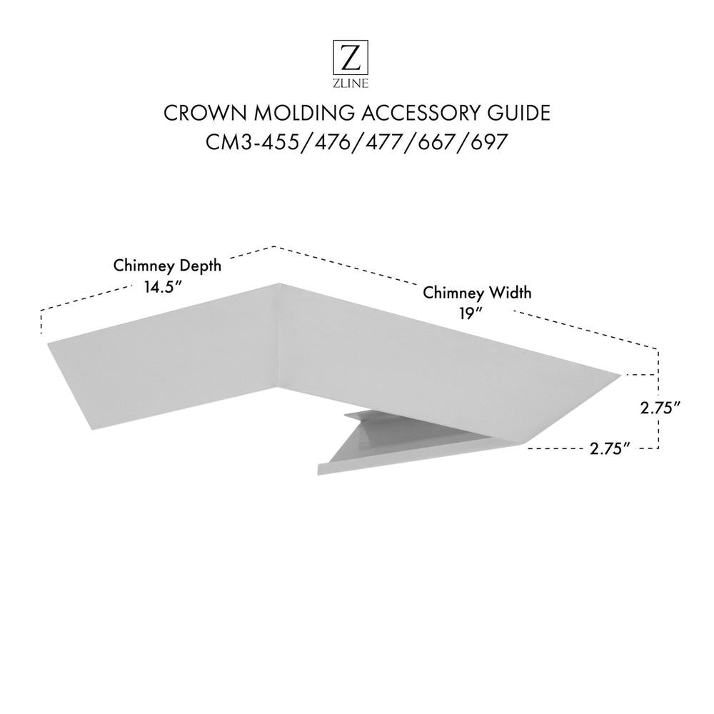 ZLINE CM3 Crown Molding Wall Range Hood - 30