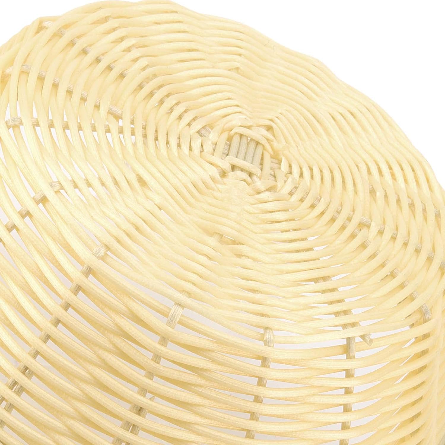 20 Pack 8 Inch Round Wicker Bread Baskets - Handwoven Plastic Food Serving Trays for Kitchen, Bakery, Party & Christmas Decor - Beige Small Bread Baskets Bulk - Perfect for Dinner Rolls, Pastries, and Holiday Table Settings