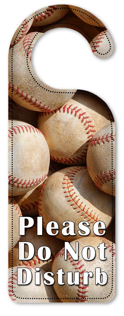 Quiet Please - Do Not Disturb Door Hanger Sign with Vintage Baseball Design - Perfect for Hotels, Offices, and Home Privacy