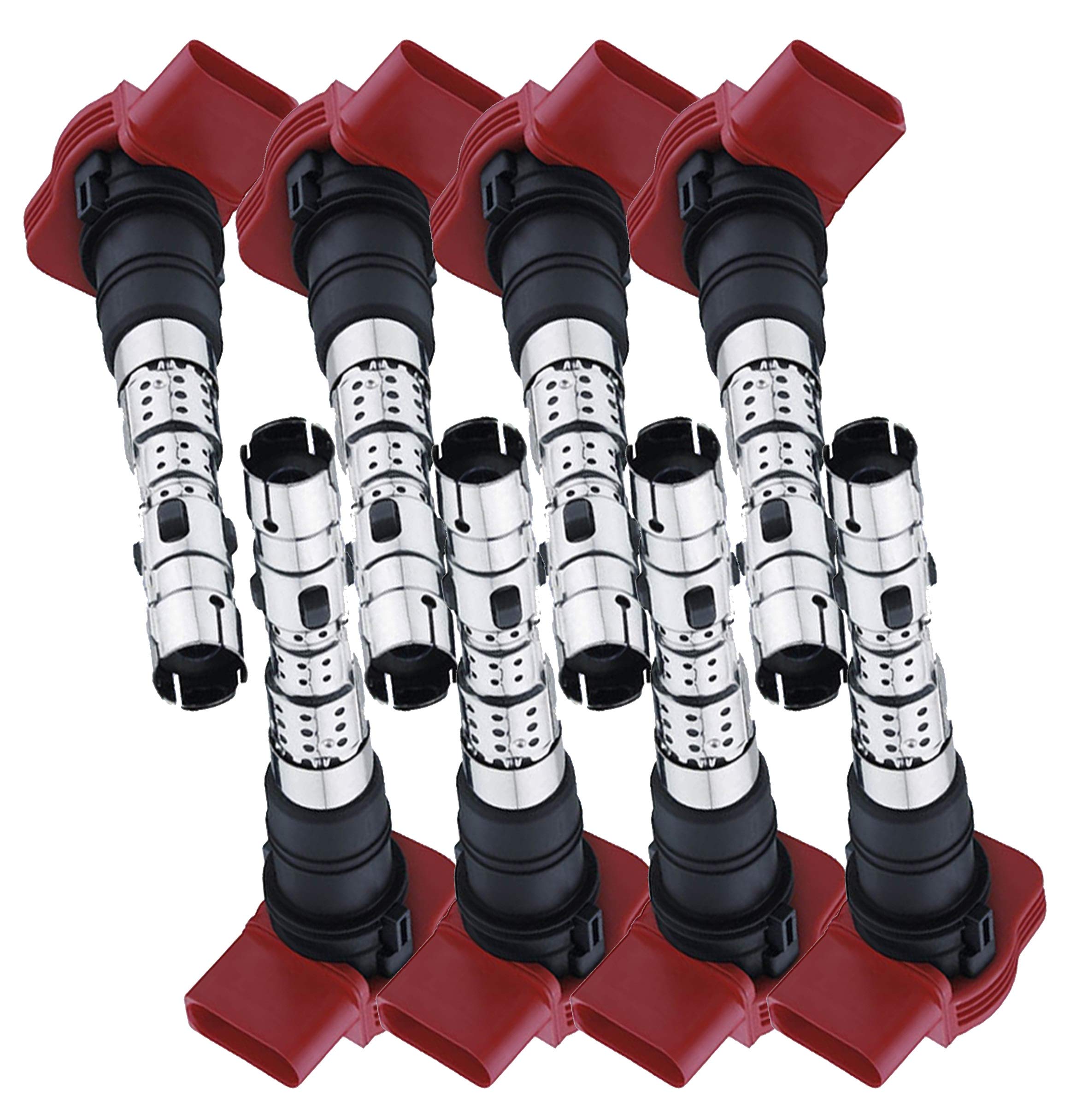 OE Replacement Ignition Coil Service Kit for Audi A6 Allroad A8 Quattro S4 4.2L V8 Engine - Perfect for Tune-Ups & Performance Upgrades