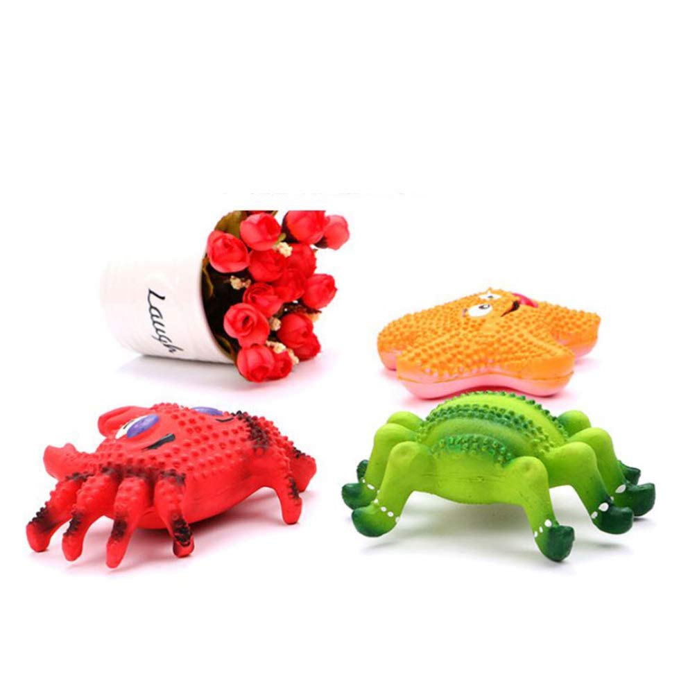 Balacoo 2-Pack Indestructible Dog & Cat Teething Toys - Puppy Chew Toys for Teething Relief, Molar Health - Durable Pet Educational Toys (Hongkong Crab Design) - Perfect for Puppy Training, Anxiety Relief & Dental Care