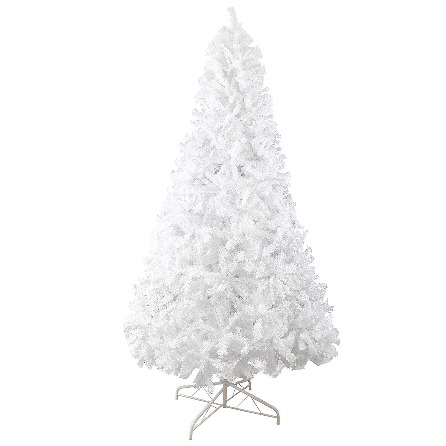 9 Ft Pre-Lit Christmas Tree with 1850 Tips - White Artificial Pine Tree with Sturdy Metal Stand | Perfect for Living Room, Office & Holiday Decorations