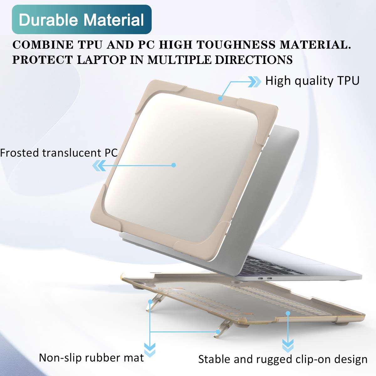 Shockproof Hard Shell Protective Case for MacBook Pro 16 Inch A2141 (2019-2020 Model) with Foldable Kickstand & Keyboard Cover | Durable Heavy Duty Cover for Old MacBook Pro 16