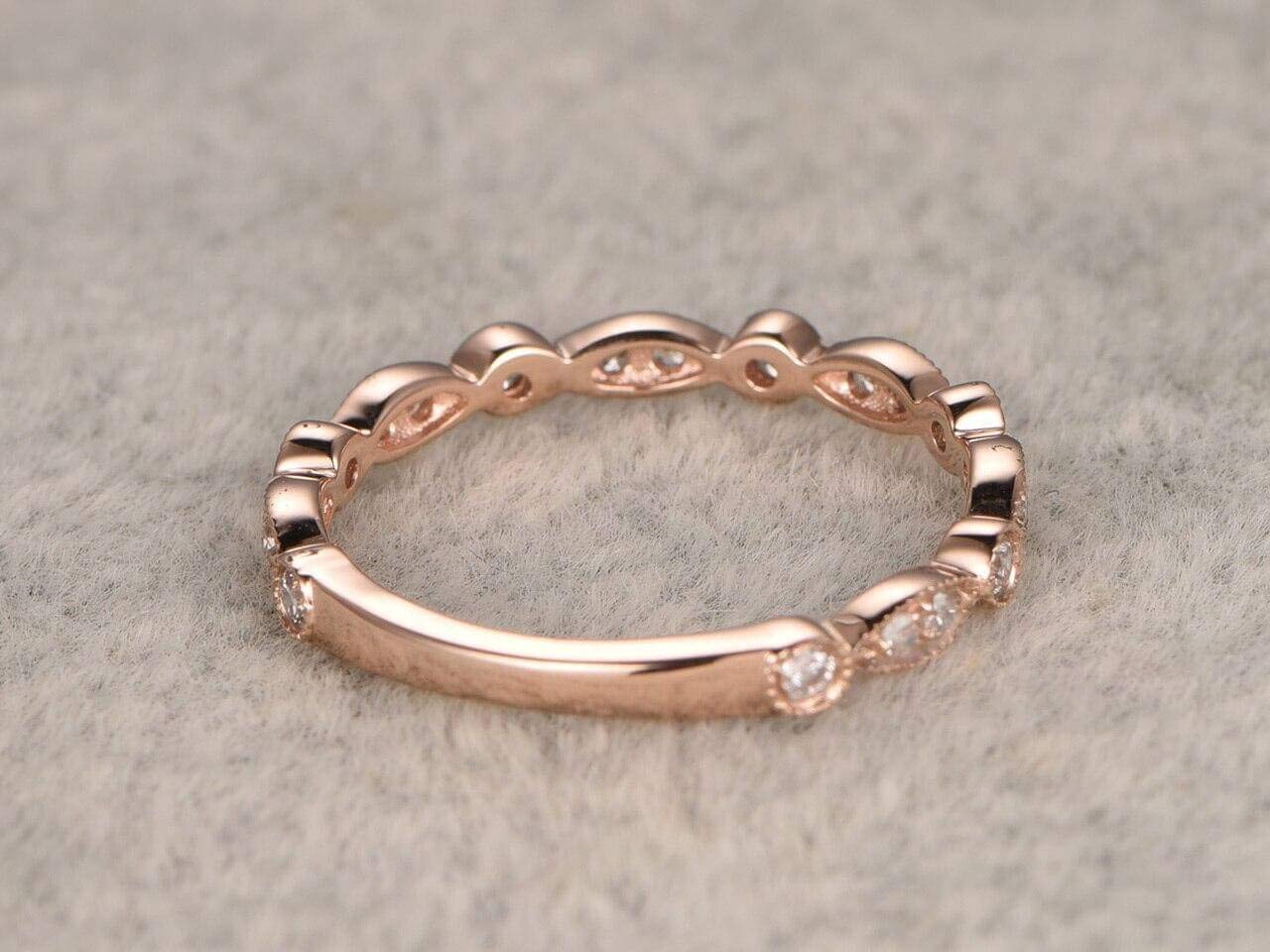 0.50 Carat Diamond Wedding Band Ring - 18k Gold Plated Engagement Ring for Women - Perfect for Bridal, Anniversary & Special Occasion Gifts