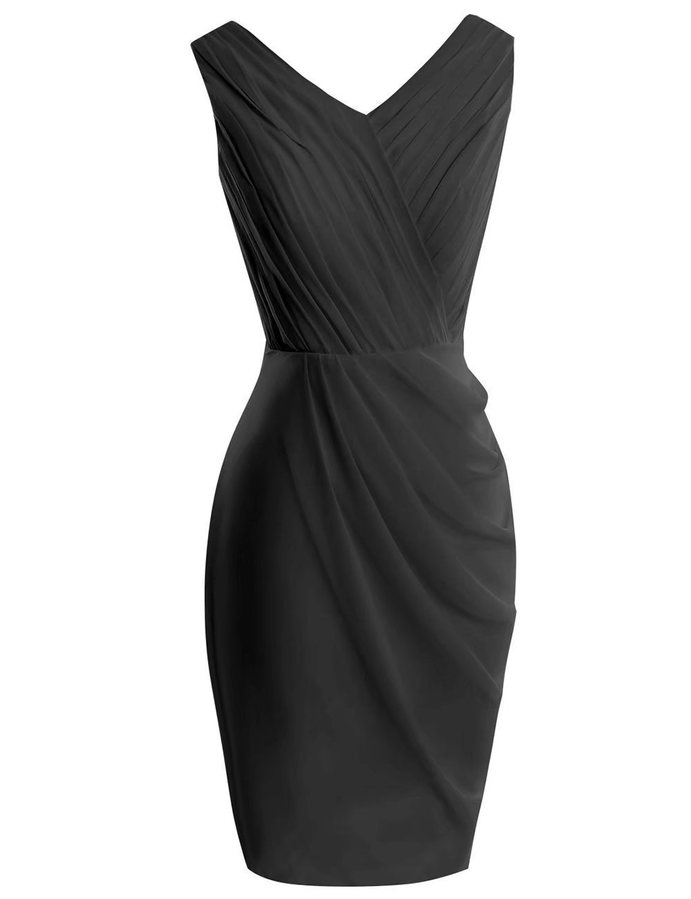 Elegant V-Neck Pleated Mother of the Bride Dress - Wedding Guest Gown for Women - Perfect for Formal Ceremonies, Evening Receptions & Special Occasions