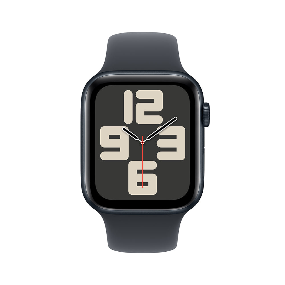Apple Watch SE GPS 44mm Midnight Aluminum Case with Midnight Sport Band S/M - Perfect for Fitness Tracking, Workouts & Everyday Wear