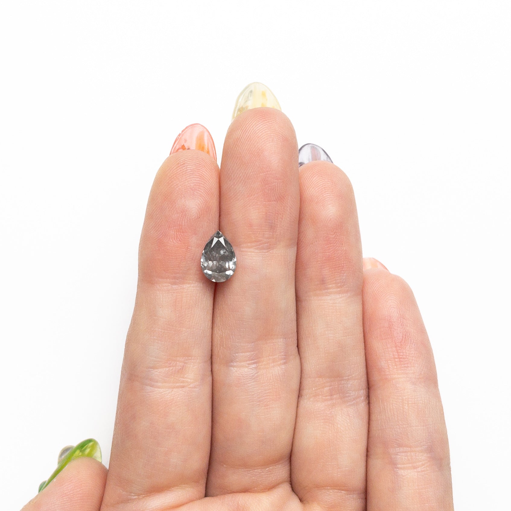 1.77ct GIA Certified Fancy Grey Pear Brilliant Cut Diamond - 9.06x6.18x4.23mm (I1 Clarity) - Engagement Ring Center Stone & Fine Jewelry Collection