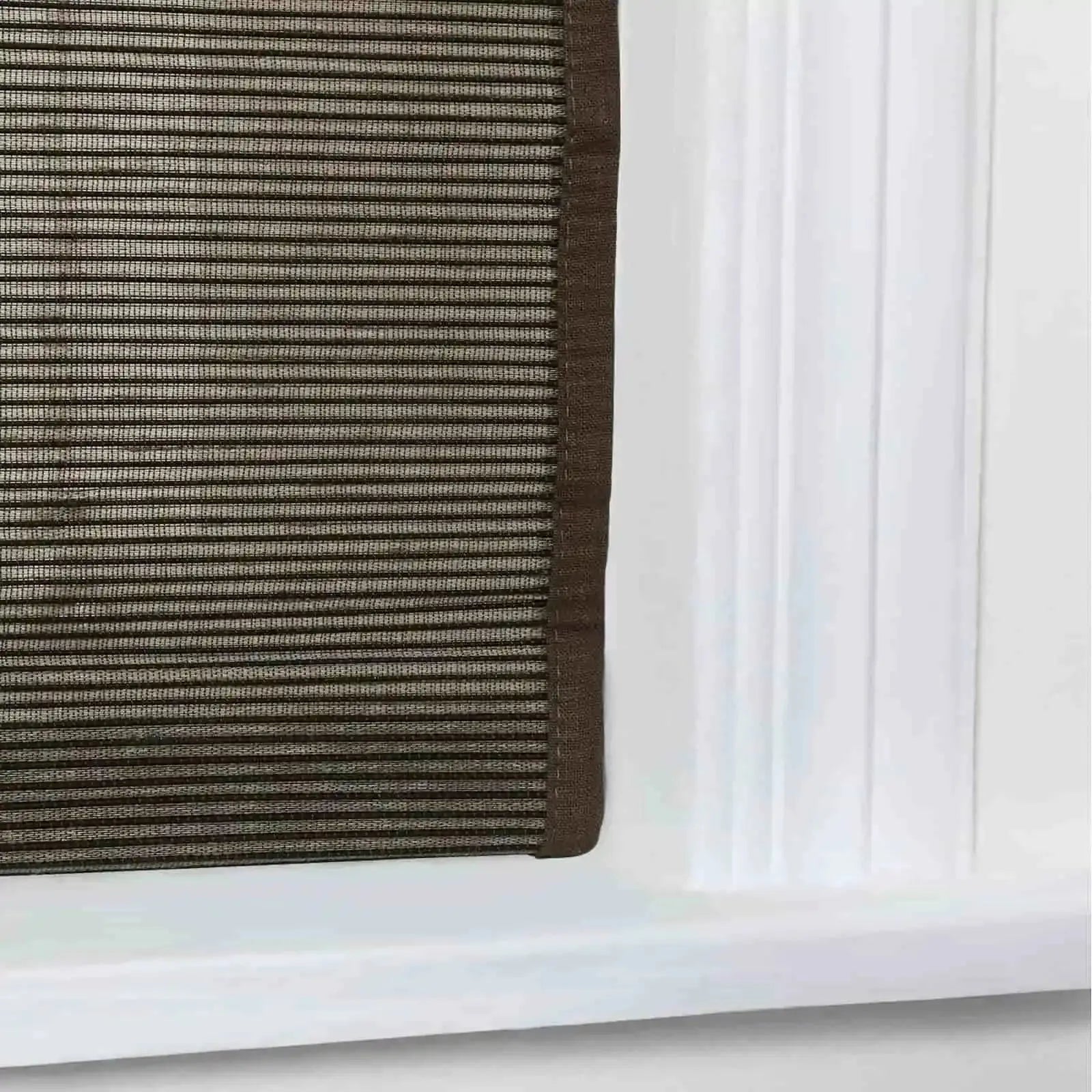 Rae Natural Flax Bamboo Woven Window Shade | Blackout Roller Blind for Privacy & Light Control | Perfect for Bedroom, Living Room & Office
