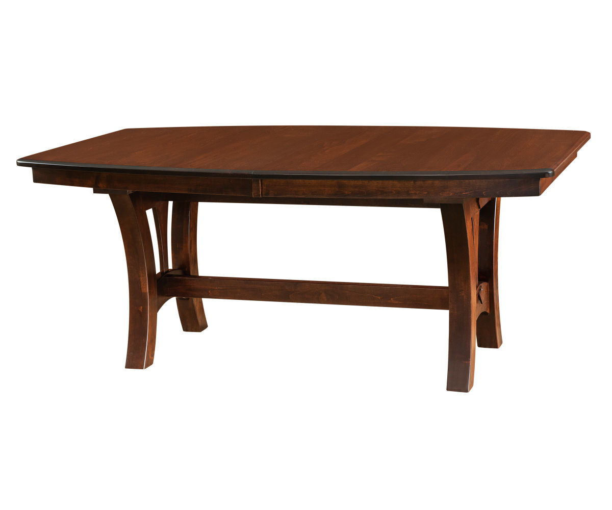 Grand Island Trestle Table - Solid Wood Dining Table for Kitchen & Dining Room | Farmhouse Style Rustic Furniture for Home Decor
