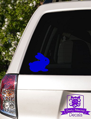 Easter Bunny Vinyl Decal Sticker - 6 Inch Blue Car Decal for Windows, Trucks, Laptops & Electronics - Waterproof & Durable Adhesive - Perfect for Easter Decorations, Car Accessories & DIY Crafts