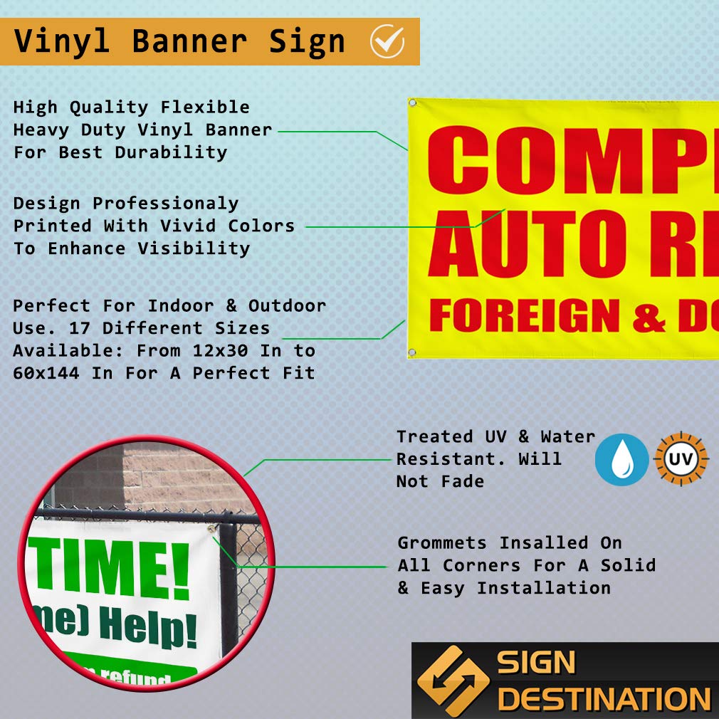 16x40 Inch Vinyl Banner - Weatherproof Outdoor Sign for Restaurants & Food Fairs