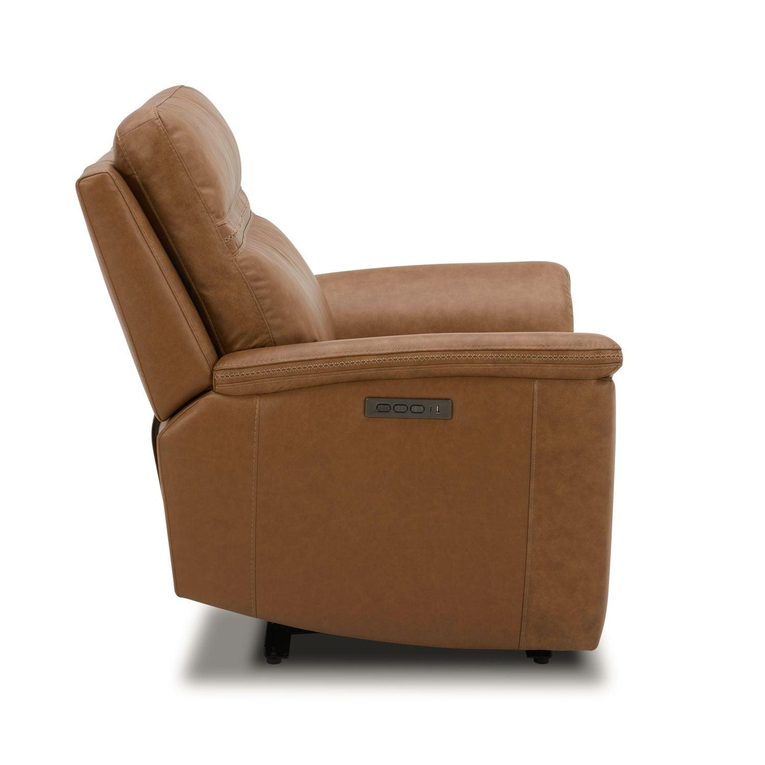 7007CM 13P Cooper Camel Recliner Chair - Premium Leather Living Room Recliner with Padded Armrests - Perfect for Home Theater, Gaming & Relaxation
