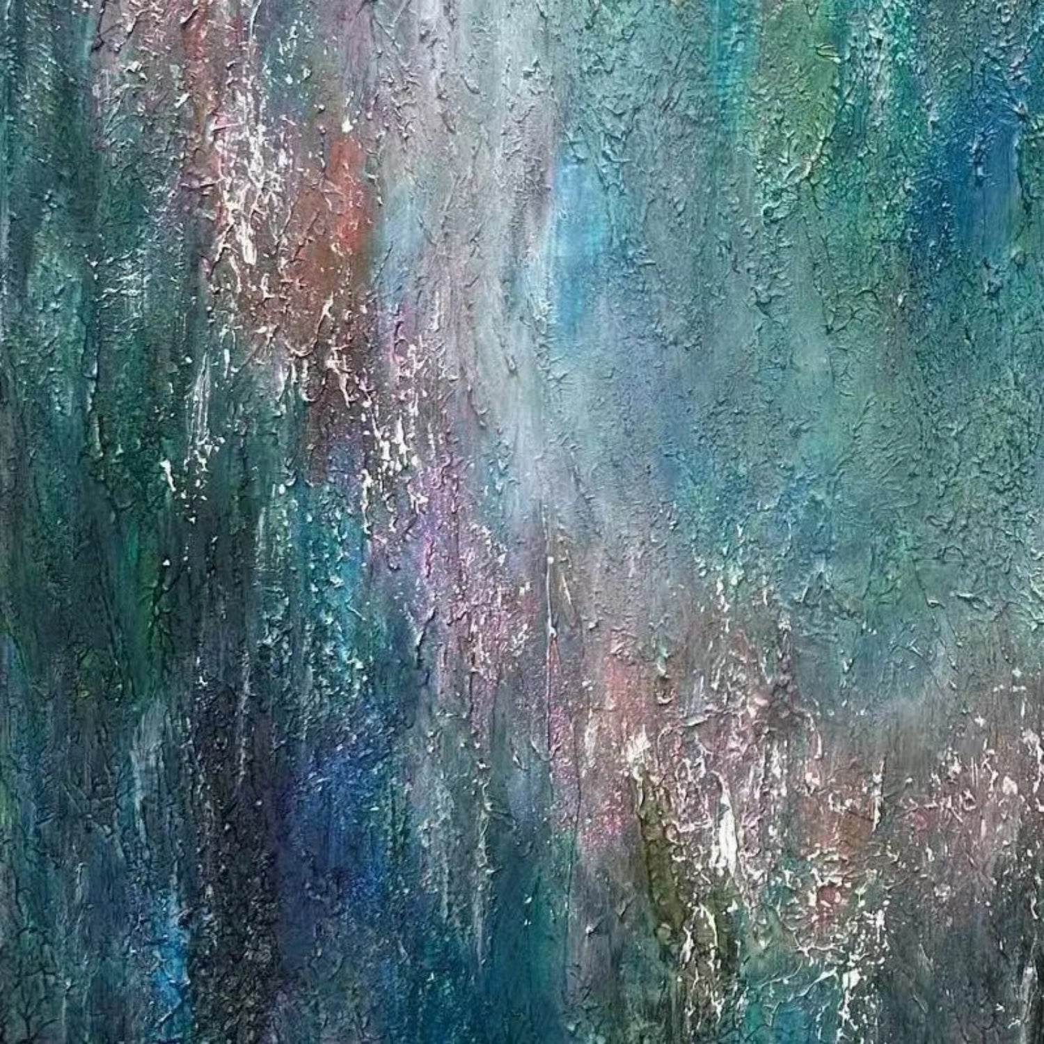 Abstract Texture Painting #AB 401 - Modern Wall Art Decor for Living Room, Bedroom & Office - Handmade Canvas Artwork