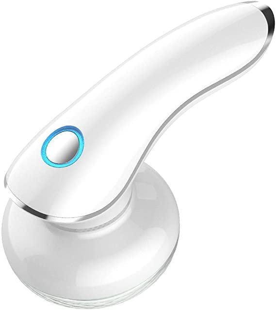 Portable Mini Electric Lint Remover & Fabric Shaver - Rechargeable Clothes Hair Ball Trimmer for Sweaters, Coats, Blankets (White) | Perfect for Home, Travel & Pet Hair Removal