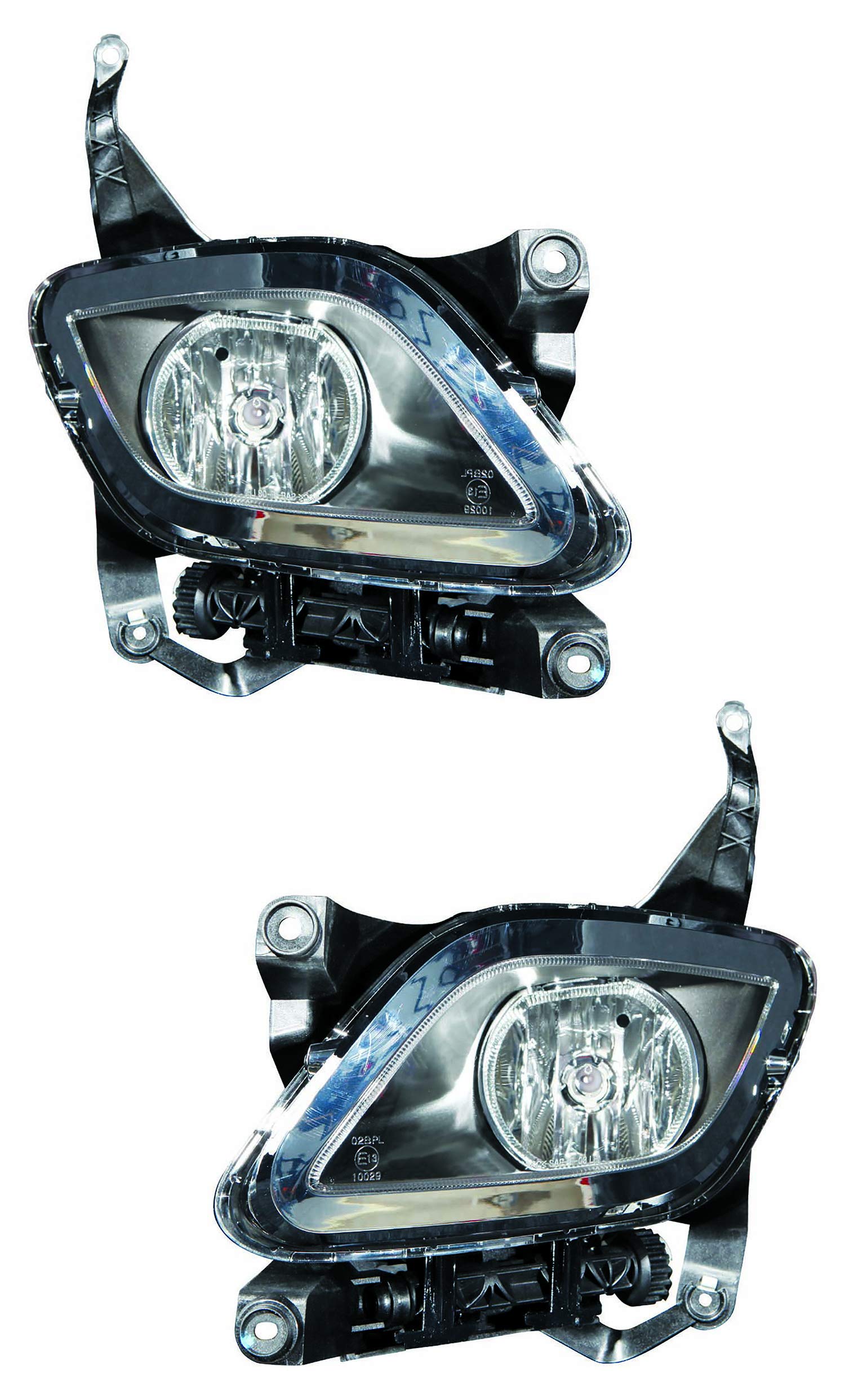 2009-2010 Hyundai Genesis Sedan Fog Lights Kit - Driver & Passenger Side Replacement Lamps for Improved Night Visibility & Safety Driving