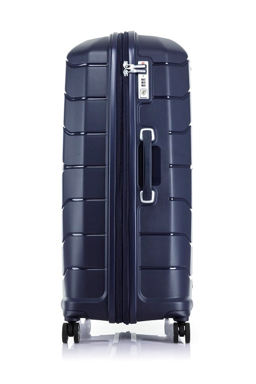 Samsonite Oc2lite 81cm Large 4 Wheel Hard Suitcase - Lightweight Durable Luggage with Spinner Wheels for Travel, Business Trips & Vacations (Navy Blue)