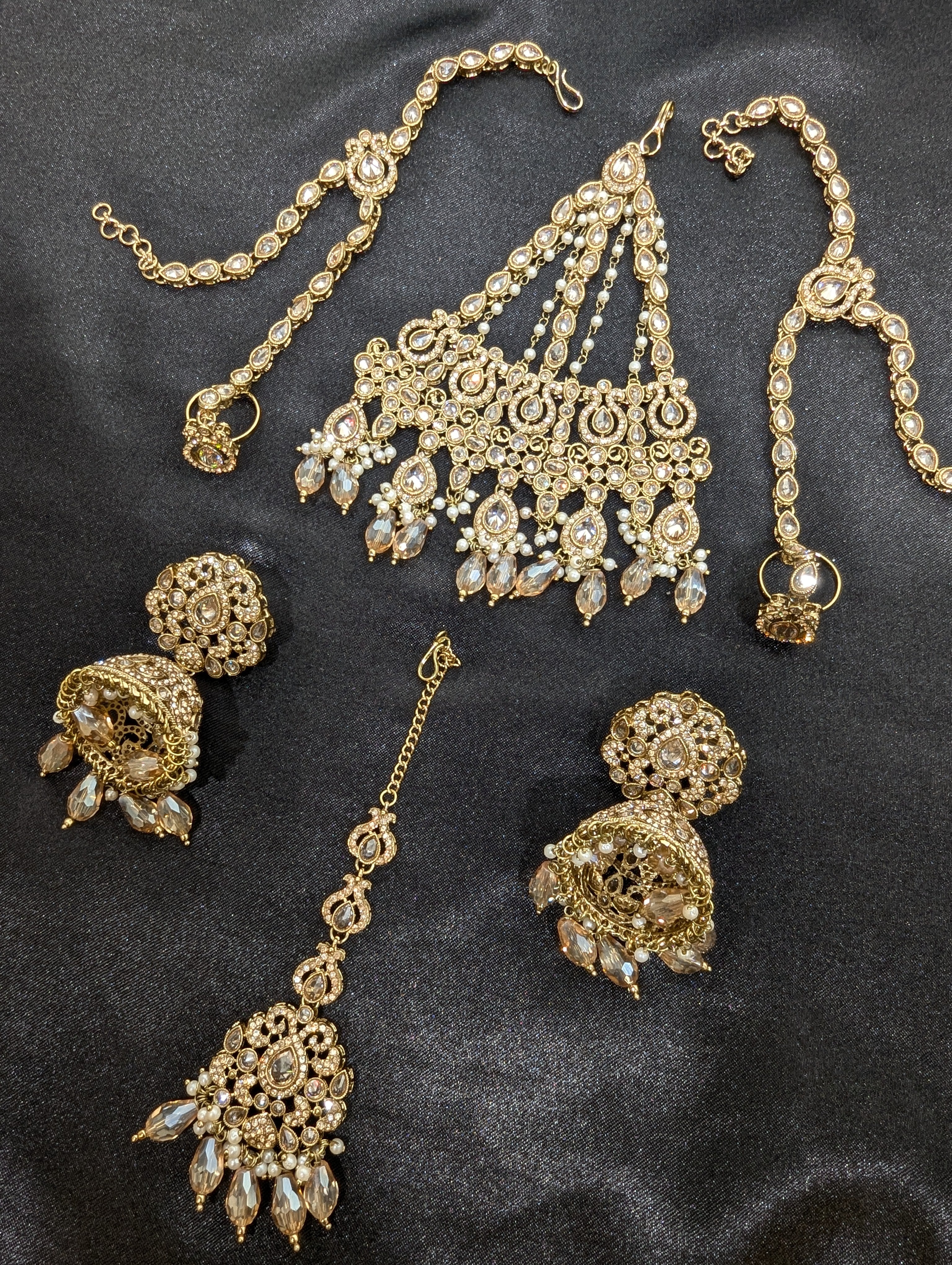 Vanya Polki Semi Bridal Jewelry Set - Elegant Necklace & Earrings for Weddings, Parties & Special Occasions