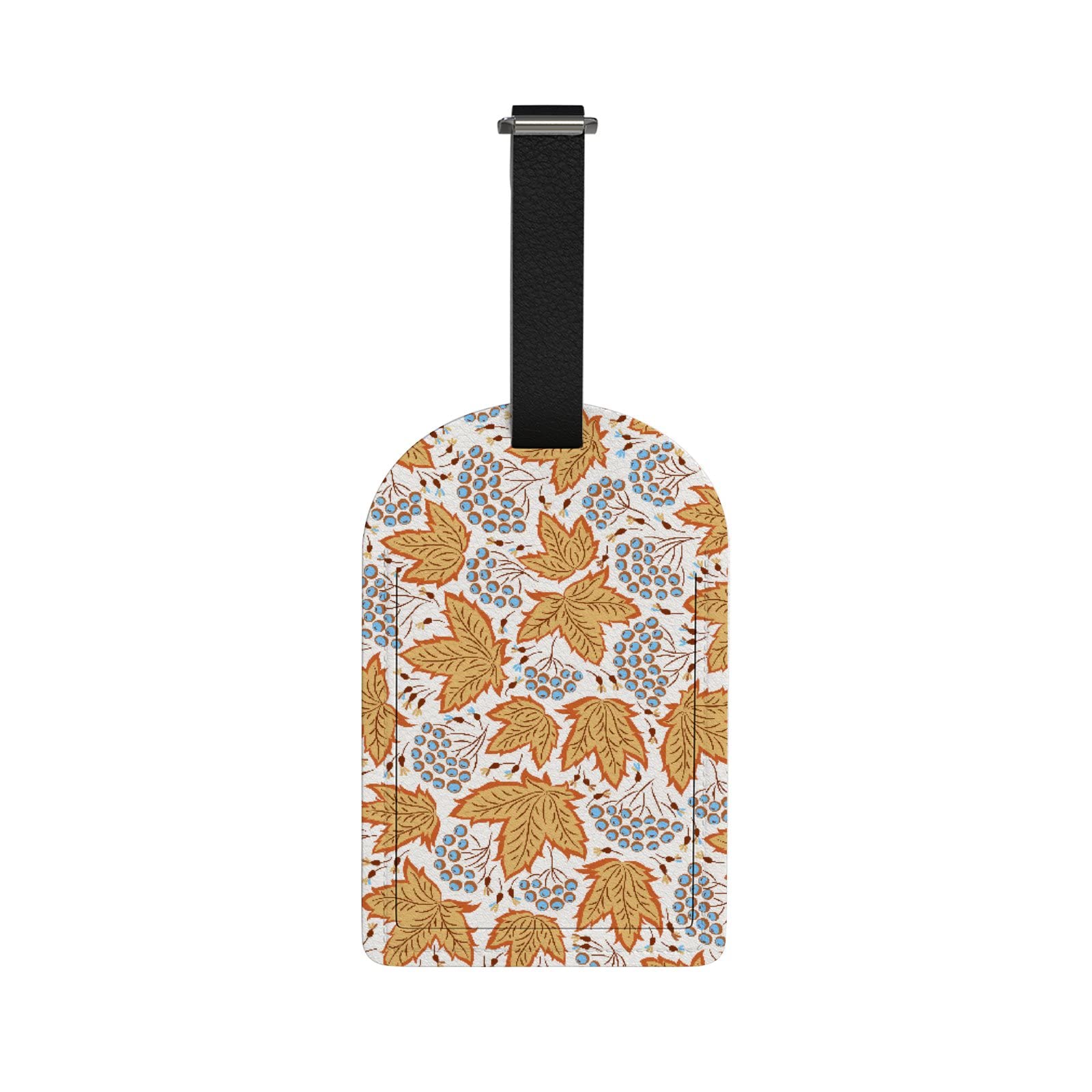XOLLAR Autumn Yellow Leaves Luggage Tags - 2 Pack Leather Suitcase ID Tags with Privacy Cover for Travel Bags | Perfect for Vacation, Business Trips & Airport Identification