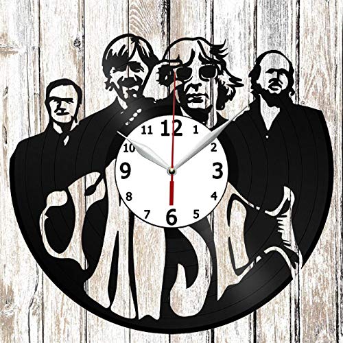 Original Handmade Vinyl Record Wall Clock - Unique Black Fan Art Decor for Home, Office & Music Lovers | Perfect Gift for Vinyl Collectors & Retro Enthusiasts