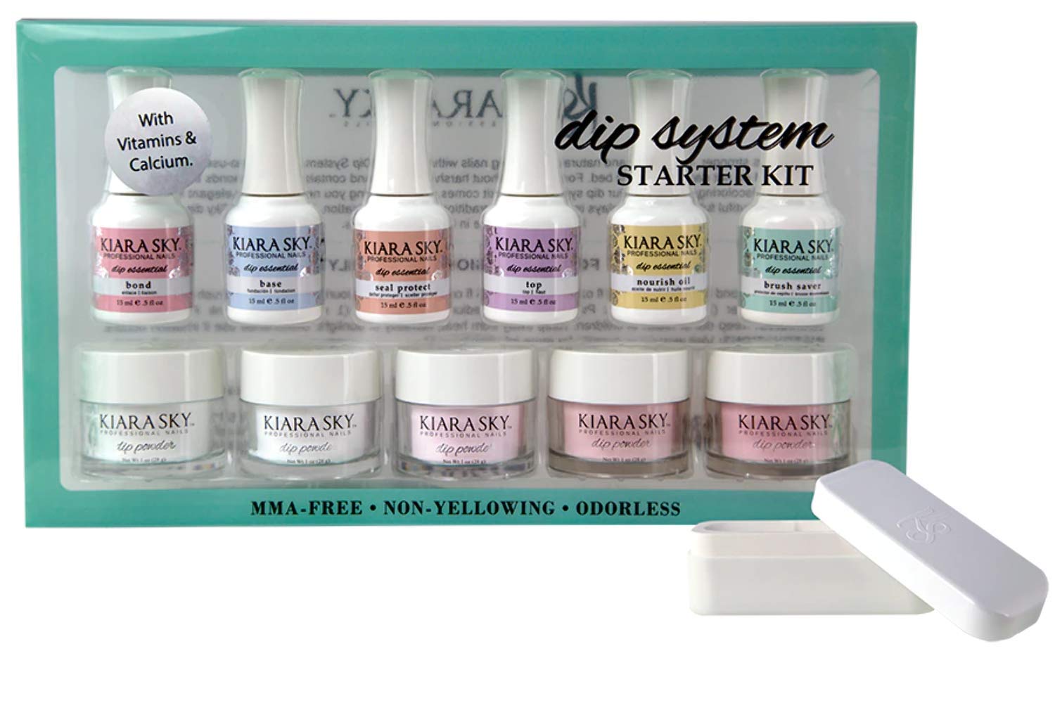 Kiara Sky Dip Powder System Starter Kit - Professional Nail Dipping Kit for Salon-Quality Manicures at Home - Perfect for DIY Nails, Acrylic Nail Art & Long-Lasting Gel Polish Looks