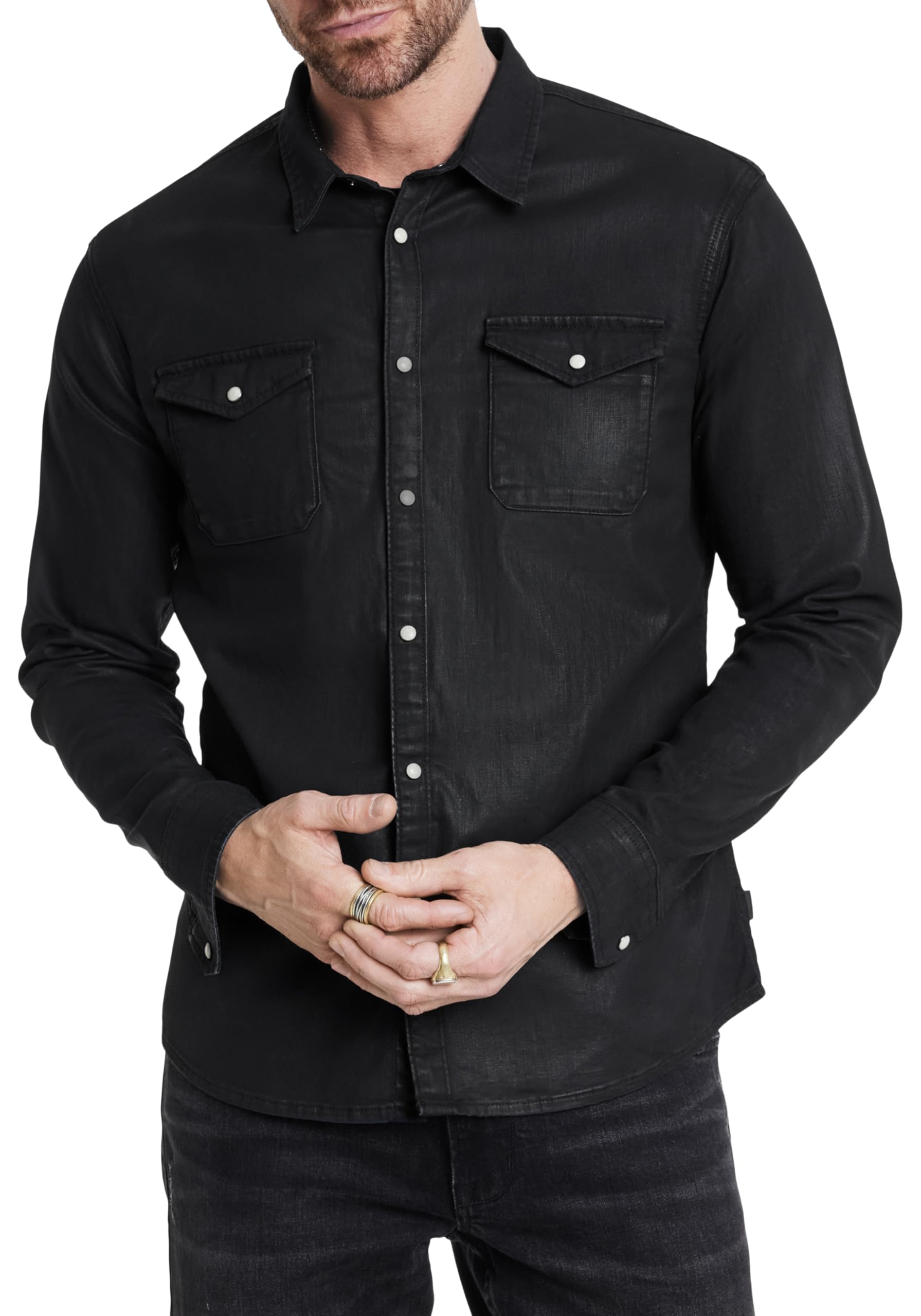 John Varvatos Men's Marshall Button-Down Shirt - Casual & Formal Wear for Work, Date Night & Everyday Style