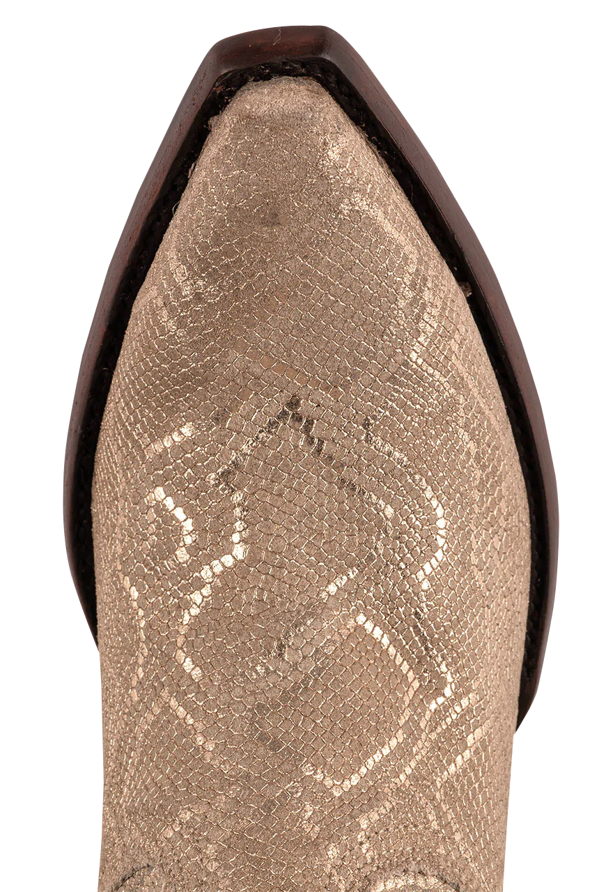 Old Gringo Women's Goat Cersei Snakeskin Cowgirl Boots - Gold Beige Western Boots for Women | Comfortable & Stylish Rodeo, Country Dance & Everyday Wear