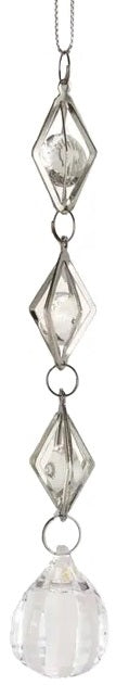 4.8 Inch Clear Acrylic Dangle Ornament - Christmas Tree Decoration, DIY Craft, Party Hanging Decor for Home, Wedding, Holiday, and Festive Celebrations