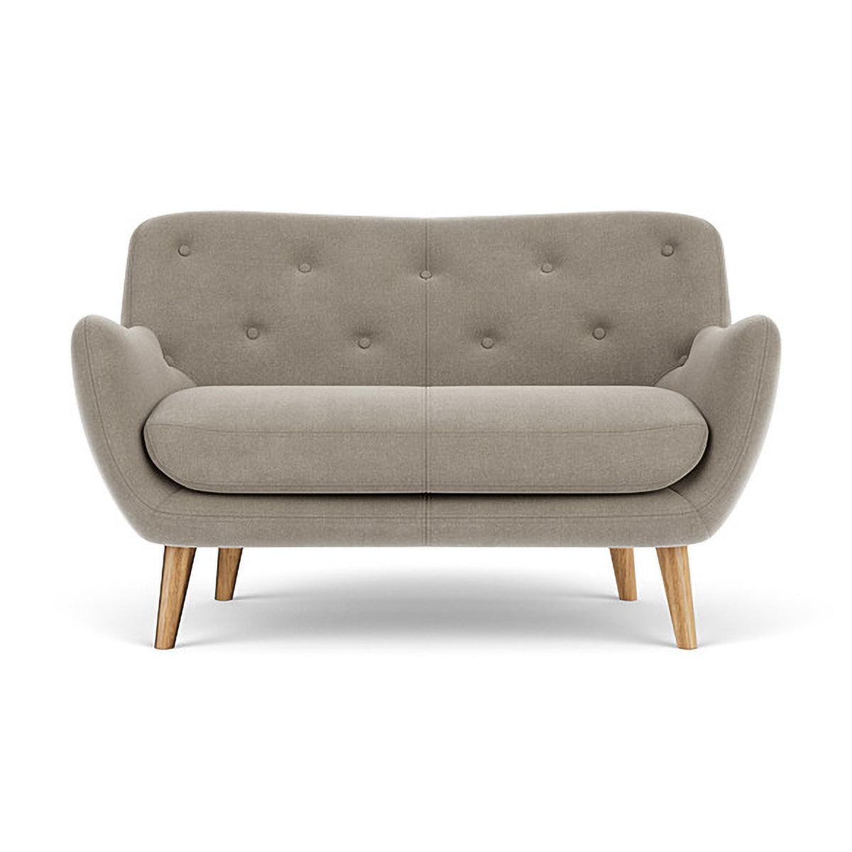 Herman Fabric 2 Seater Sofa - Modern Living Room Couch for Small Spaces, Apartment & Home Decor - Comfortable Loveseat with Soft Upholstery for Relaxing, Entertaining & Cozy Lounging