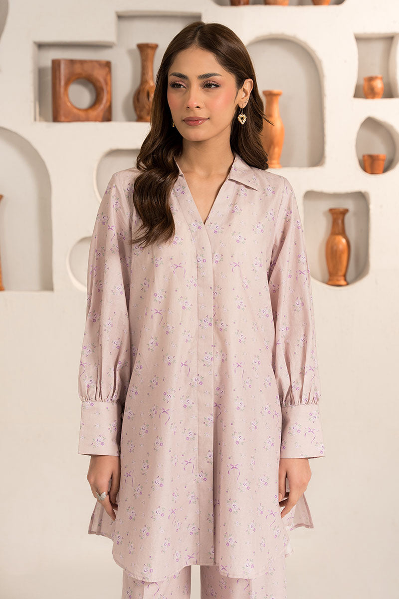 Hushed Rose 2-Piece Outfit Set - Stylish Women's Shirt & Comfortable Trousers for Casual Wear, Office & Date Night