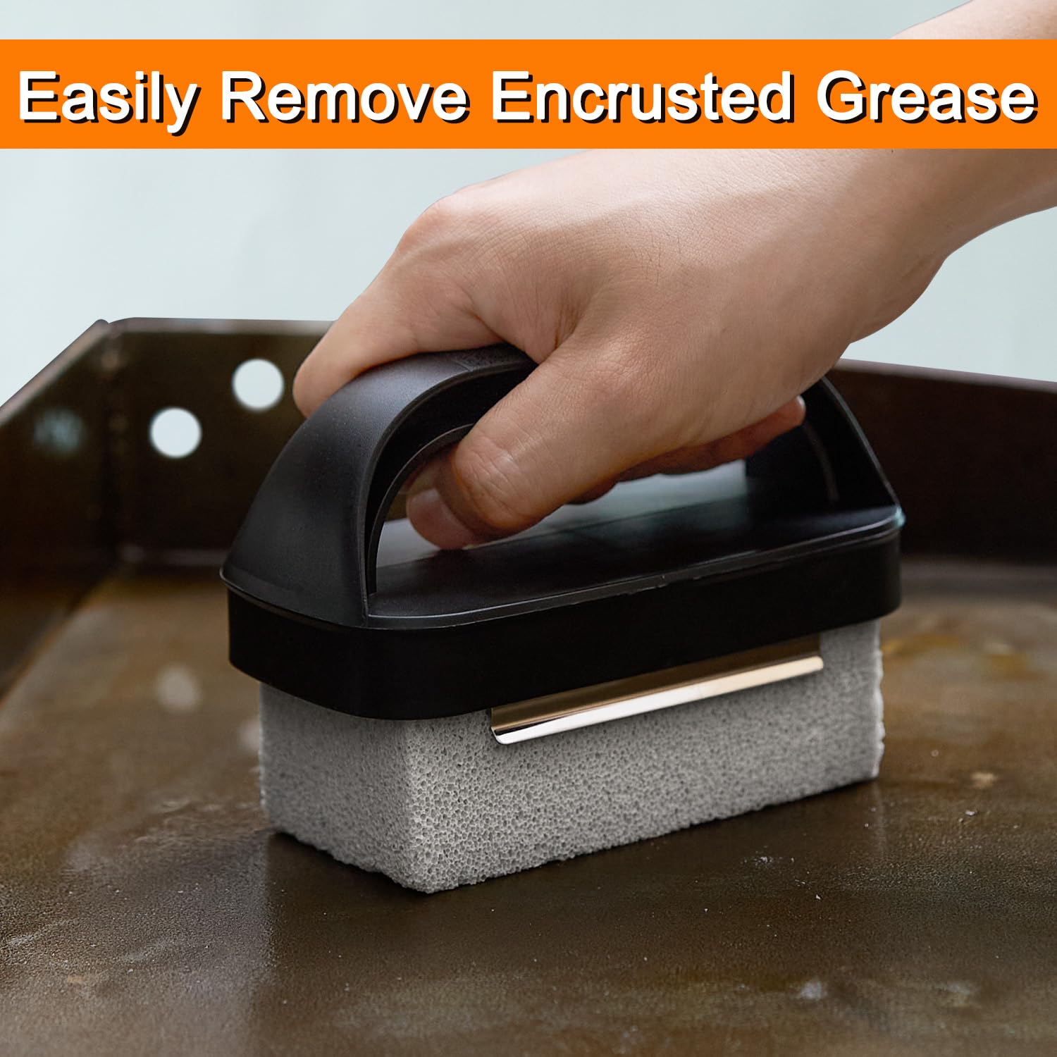 26-Piece Griddle Cleaning Kit for Blackstone Flat Top Grill - Includes Scraper, 3 Cleaning Bricks, 20 Scouring Pads & 2 Handles | Hot/Cold Surface Safe | Perfect for Outdoor BBQ, Camping & Backyard Cooking
