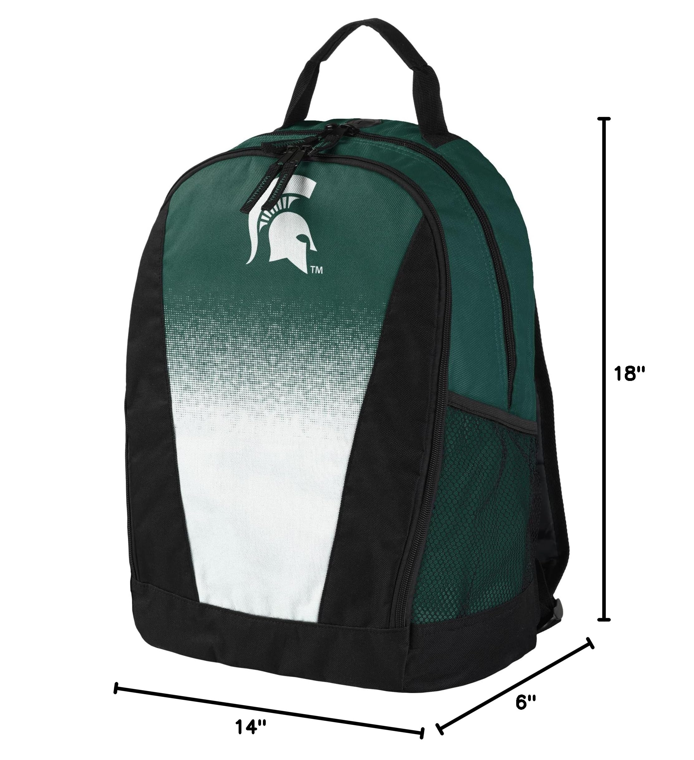 FOCO NCAA College Team Logo Gradient Print Primetime Backpack - Durable School & Travel Backpack for Students, Fans & Sports Enthusiasts - Perfect for Campus, Gym & Game Day