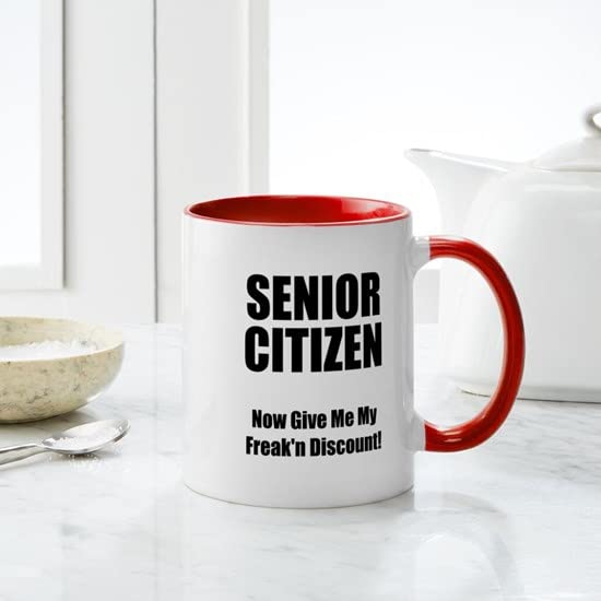 11 oz (325 ml) Ceramic Coffee Mug for Senior Citizens - Funny & Unique Gift for Elderly - Perfect for Retirement, Birthday & Everyday Use