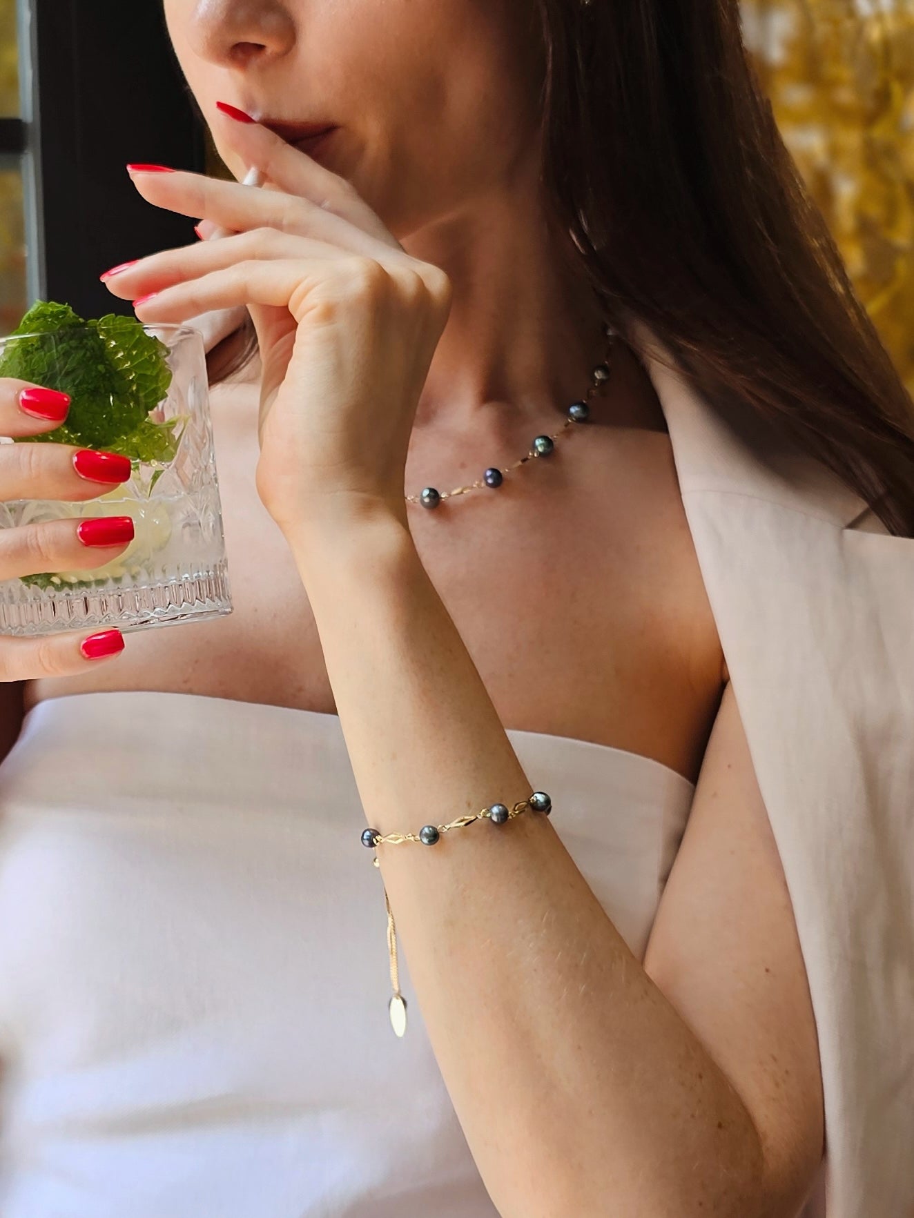 Elegant Purple Freshwater Pearl Adjustable Bracelet for Women - Perfect for Weddings, Parties & Everyday Wear (NB003)